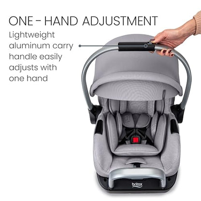 Britax Willow SC Infant Car Seat, Rear-Facing Car Seat with Alpine Base, ClickTight Technology, RightSize System, Cowmooflage