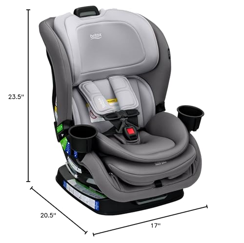 Britax Poplar S Convertible Car Seat, 2-in-1 Car Seat, Slim 17-Inch Design, ClickTight, Cowmooflage