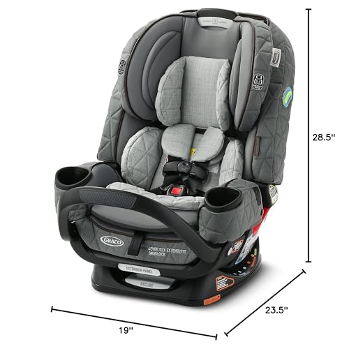 Graco 4Ever DLX Grad 5-in-1 Convertible Car Seat, Hancock - Versatile, Comfortable, and Safe for Babies through Preteens