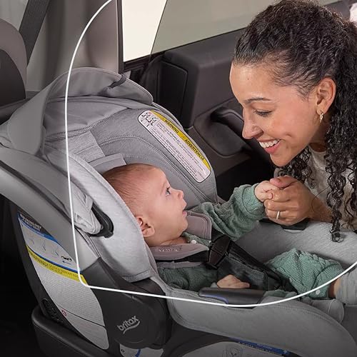 Britax Willow SC Infant Car Seat, Rear-Facing Car Seat with Alpine Base, ClickTight Technology, RightSize System, Cowmooflage