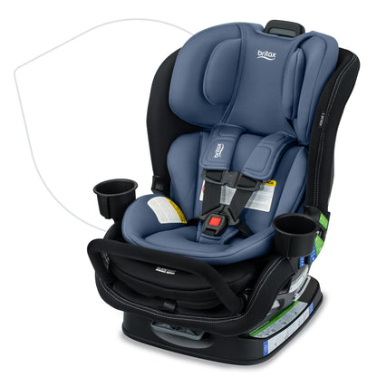 Britax Poplar S Convertible Car Seat, 2-in-1 Car Seat, Slim 17-Inch Design, ClickTight, Cowmooflage