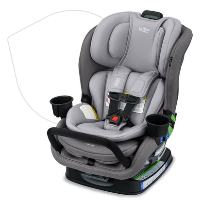 Britax Poplar S Convertible Car Seat, 2-in-1 Car Seat, Slim 17-Inch Design, ClickTight, Cowmooflage