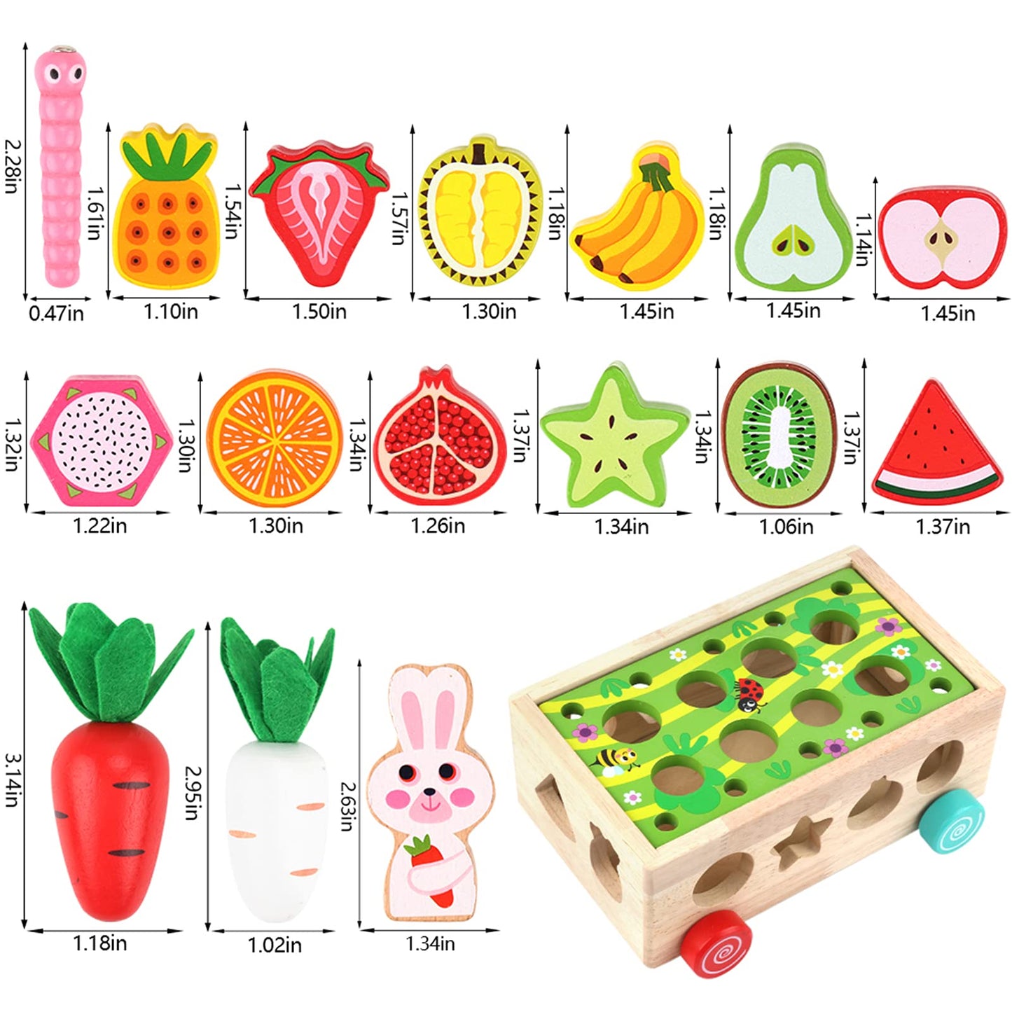 Toddlers Montessori Wooden Educational Toys for Baby Boys Girls Age 1 2 3 Year Old, Shape Sorting Toys 1st One First Birthday Girl Gifts for Kids 1-3, Wood Preschool Learning Fine Motor Skills Game