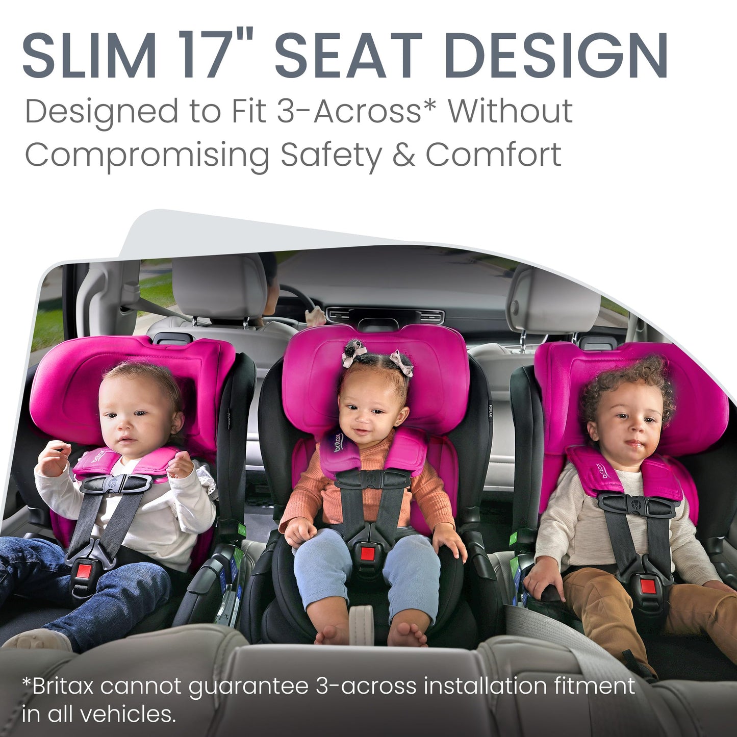 Britax Poplar S Convertible Car Seat, 2-in-1 Car Seat, Slim 17-Inch Design, ClickTight, Cowmooflage