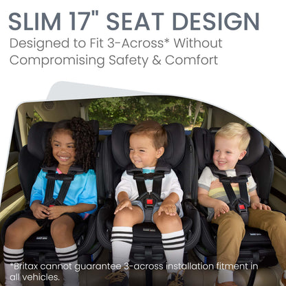 Britax Poplar S Convertible Car Seat, 2-in-1 Car Seat, Slim 17-Inch Design, ClickTight, Cowmooflage