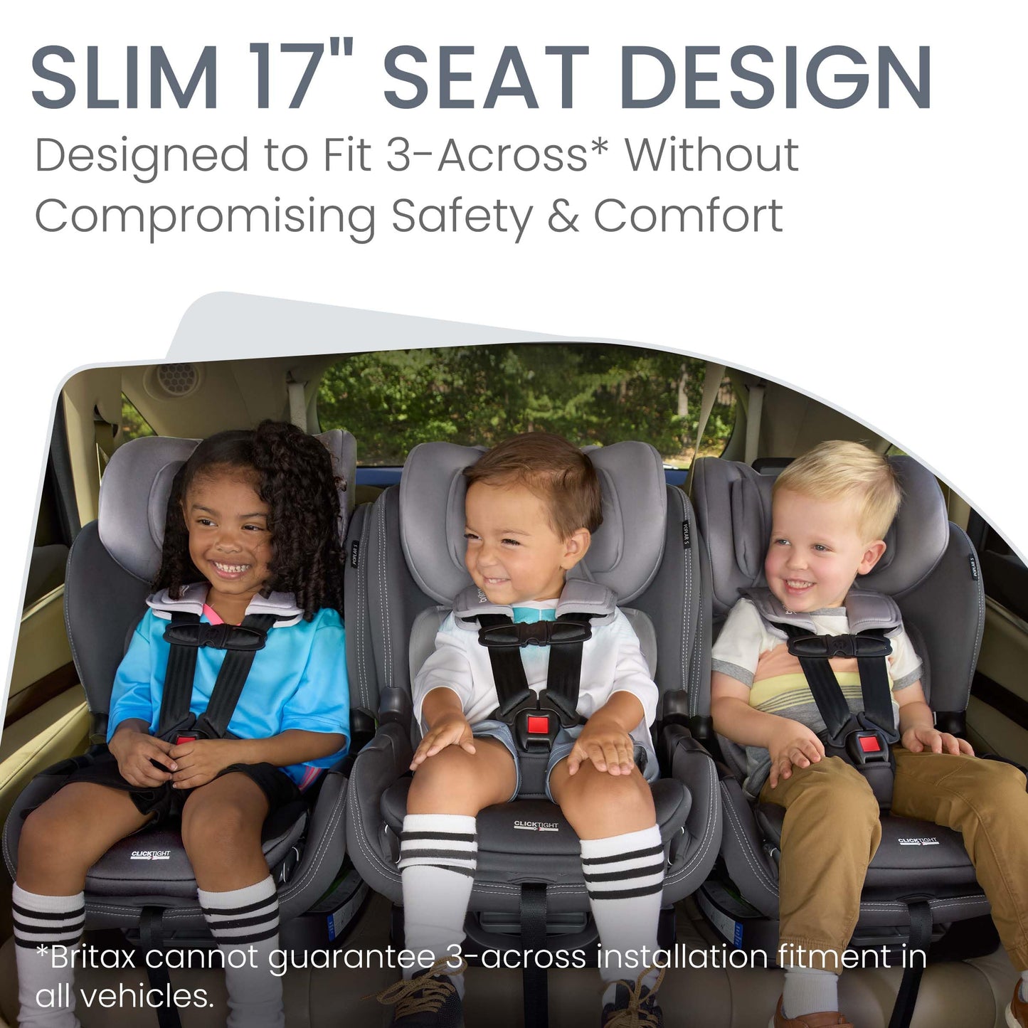 Britax Poplar S Convertible Car Seat, 2-in-1 Car Seat, Slim 17-Inch Design, ClickTight, Cowmooflage