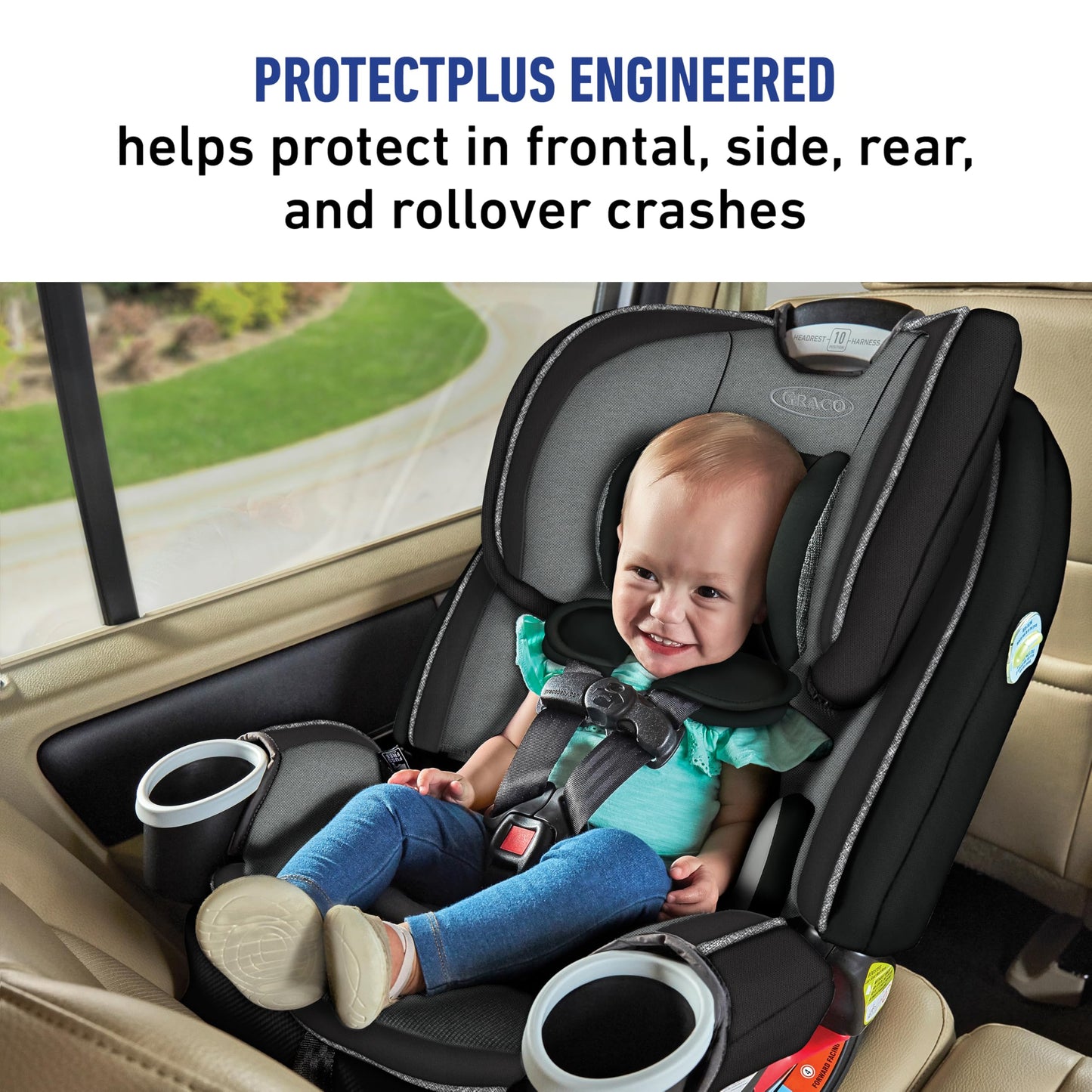 Graco 4Ever DLX Grad 5-in-1 Convertible Car Seat, Hancock - Versatile, Comfortable, and Safe for Babies through Preteens